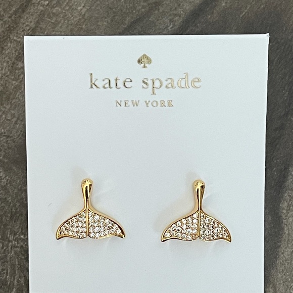 Kate Spade Whale 🐳 Tail Earrings - Picture 2 of 9